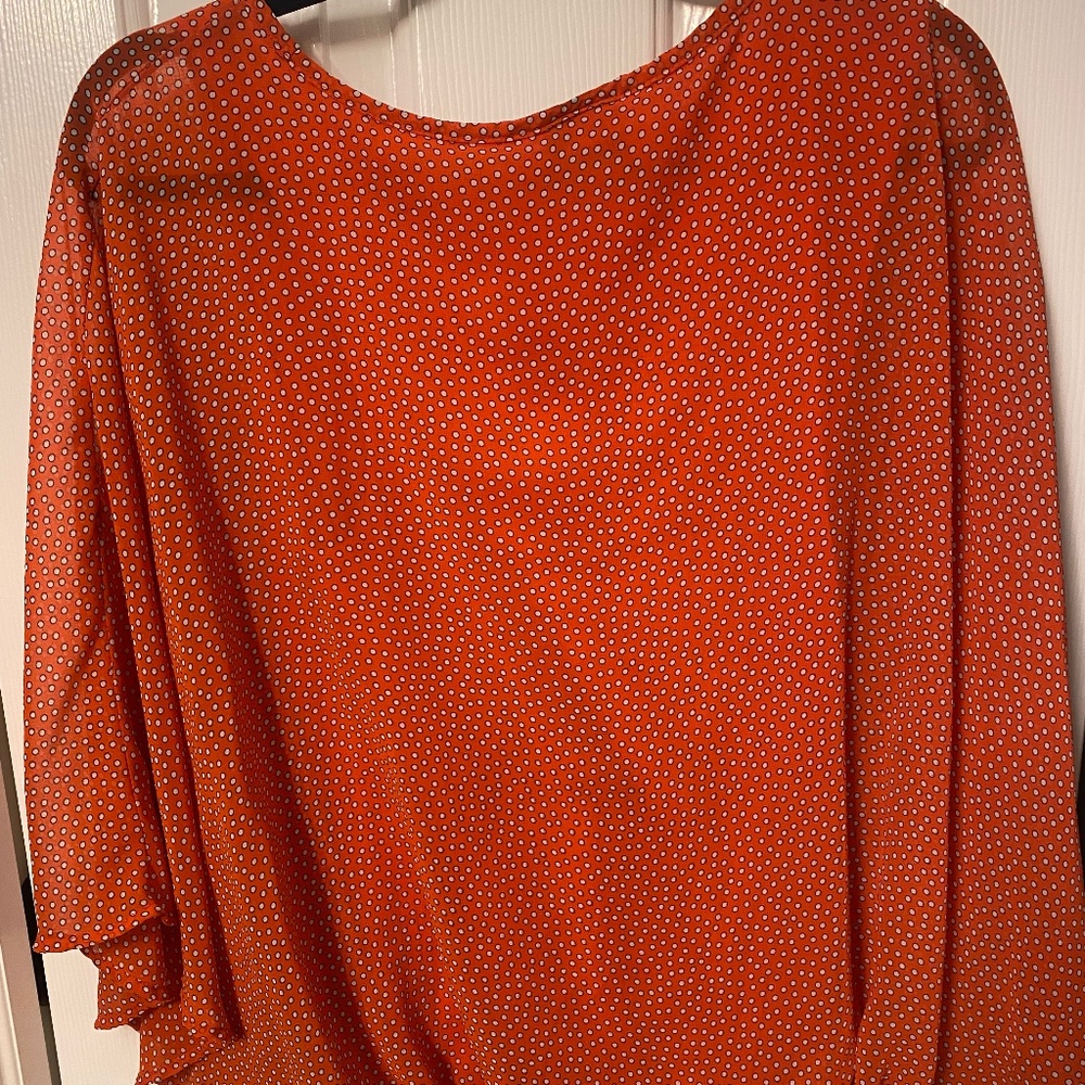 Flowy polka dotted blouse